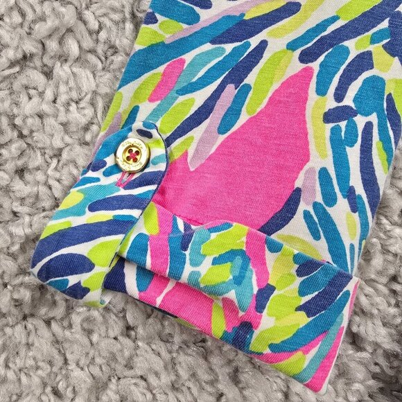 Lilly Pulitzer Rossmore Shift Dress S Pink Blue Print Mini Resort Travel Ready - Picture 4 of 12